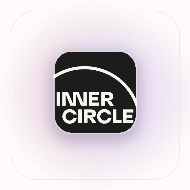 Símbolo do Inner Circle apresentado na identidade visual do AppNamora.