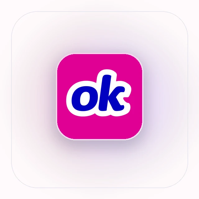 Símbolo do OkCupid apresentado na identidade visual do AppNamora.